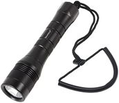 SecurityIng Waterproof 1000 Lumens LED Diving Flashlight Underwater 150m Super Bright LED Scuba Light, 9 Degrees Narrow-Angle Beam Diving Safety Light Night Dive Torch