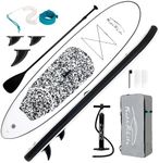 FEATH-R-LITE Inflatable 10'×30"×6" Ultra-Light (16.7lbs) SUP for All Skill Levels Everything Included with Stand Up Paddle Board, Adj Paddle, Pump, Travel Backpack, Leash