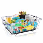 JD FRESH Large Stainless Steel Dish Drainer Basket for Kitchen/Dish Drying Rack with Drainer for Kitchen/Utensils Basket/Bartan Basket for Utensils After wash/Dish Organizer (56 CM x 43 CM x 22 CM)