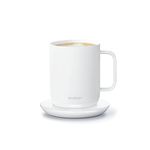 Ember Ceramic Temperature Control Smart Mug 2, 10 oz, White, 1.5-hr Battery Life - App Controlled Heated Coffee Mug - Improved Design