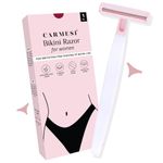 Carmesi Bikini Razor for Women | For Irritation-Free Shaving of Bikini Line | Japanese Nano-Precision Blade & Safety Comb | No Cuts | Safe & Hygienic | Pack of 1