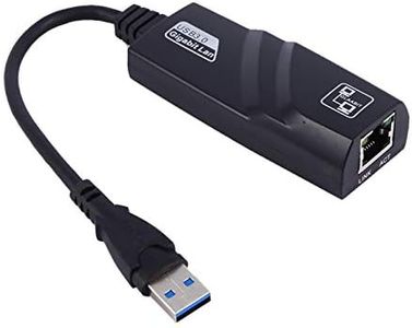 Adaptador USB 3.0 a RJ45, Adaptador de red USB SuperSpeed ​​Adaptador de red USB 3.0 a RJ45 Gigabit Ethernet, Tarjeta de red USB RJ45 Lan Ethernet para transferencias rápidas de archivos o descargas d