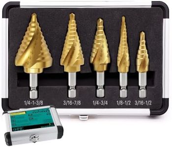 OSTTE Step Drill Bits with Two Spiral Grooves, 5PCS
