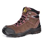 SAFETOE Women Safety Boots M-8553 Lightweight Women Safety Work Boots Insulated Waterproof Nubuck Leather Dealer Shoes Trainers Steel Toe Cap Heavy Duty Comfortable Gel Insole UK5 / EU39