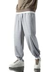 dockstreet Loose Baggy fit Joggers/Loose Yoga Pants/Casual Extra Baggy fit Lower Cotton for Men13324RRa-BagyFITmenJogrLGrey 32