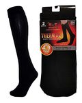 undercover lingerie 2 Pairs Ladies Hot Stuff Thermal Knee High Socks Black 4-7