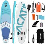 Paddle Boards for Adults, NACATIN Inflatable Stand Up Paddle Board with 10'6" SUP Paddleboard, Adjustable Paddle, Pump, Backpack, Dry Bag, Ideal for All Skill Levels (Blue)