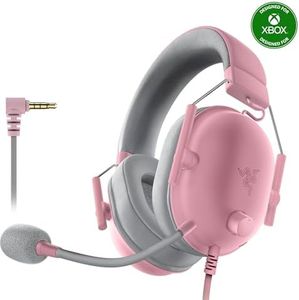 Razer BlackShark V2 X Xbox Gaming Headset: 50mm Drivers - Cardioid Mic - Lightweight - Comfortable Noise Isolating Earcups - for Xbox Series X, Series S, PS5, PC, Switch via 3.5mm Jack - Quartz Pink