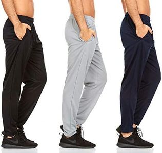 DARESAY 3 Pack: Mens Athletic Pants with Pockets, Mens Sweatpants, Men's Lightweight & Breathable Joggers (Up to 3XL)