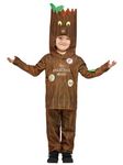 Smiffys Julia Donaldson Stickman Costume for Kids, Top, Trousers, and Character Hood, Brown, Officially Licensed with Leaf Detail and Book Quotes, Ideal for Roleplay and Fancy Dress