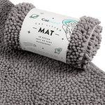 CatGuru Cat Litter Mat, Medium, Extra Large, XXL, Waterproof Litter Box Mat, Non Slip Kitty Litter Mat, Machine Washable Litter Trapping Mat, Soft Litter Tray, Cat Stuff (Medium, Dark/Heavy-Duty)