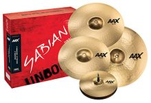 Sabian AAX Promotional Cymbal Set Thin Crash, Natural, (14" Hats, 16" Crash, 21" Ride, & Free 18" Crash) (25005XCPB)