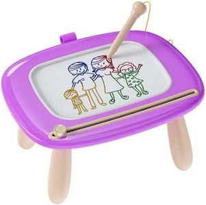 Kikapabi Toddler Magnetic Drawing Board - 1st Birthday Gifts for 1 2 3 Year Old Girls & Boys, Learning Doodle Board, Educational Toys for Baby (Purple)