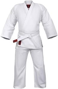 Zafco Sports Karate Uniform for Kids & Adults Lightweight Student Karate Gi Martial Arts Uniform with Belt, White, 000 (3'6" / 35lbs)