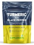 Turmeric Tablets 3200mg with Black Pepper | 180 High Strength Curcumin Supplements | Turmeric and Black Pepper Tablets (Not Turmeric Capsules or Powder) | Vegan and Gluten Free | UK Made