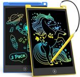 TECJOE 2 Pack LCD Writing Tablet, 10 Inch Colorful Doodle Board for Kids, Electronic Drawing Tablet Drawing Pads,Kids Travel Games Activity for Learning,Gifts for 3–6-Year-Old (Dark Blue and Yellow)…