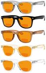 Eyekepper 5 Pack Vintage Blue Light Filter Glasses Women - Blocking UV Ray Anti Screen Glare Computer Readers Orange Tinted +1.50