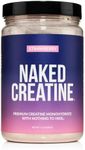 Naked Creatine - Strawberry Flavored Creatine Monohydrate - Real Strawberry Powder, Nothing Artificial, Muscle Growth, Vegan, Non-GMO, Gluten Free, Soy Free - 45 Servings