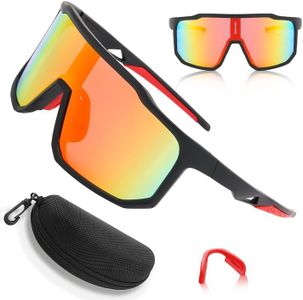 Qintora Gafas Polarizadas para Ciclismo y Deportes, Protección UV400, Ideales para Hombre y Mujer, Running, Bicicleta, Montaña, Motociclismo, y Pesca