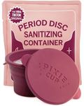 Pixie’s Public Restroom Menstrual Cup Wash Case 12oz - Collapsible Cleaner Container to Clean Your Menstrual Disc & Period Cup - Microwavable Friendly - Foldable for Travel - Sterilizer Case Holder