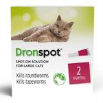 Dronspot Spot On Wormer for Large Cats - 5 to 8kg - 2 pipettes