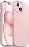 JETech Silicone Case for iPhone 15 Plus 6.7-Inch, Silky-Soft Touch Full-Body Protective Phone Case, Shockproof Cover (Pink)