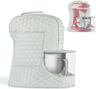 Ottkids Stand Mixer Dust Cover Compatible with KitchenAid Mixer - Storage Bag for 6/7/8 Quart Bowl Lift with Pockets for Accessories and Attachments(Silver,Fits for 6-8 Quart）