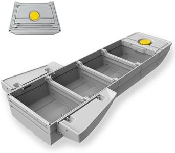 Artigree Fishing Boat, Folding Pontoon Boat, Fits in Car Trunk - Portable Modular Kayak, Seats 2-4, Motor-Ready, Sturdier Than Inflatable Boats - Ideal for Lure Fishing, Paddling Trip (Air, Gray)