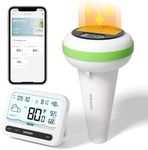 INKBIRD Solar Wireless Pool Thermometer with 7-in-1 WiFi Gateway | Indoor Temperature Humidity Monitor with Data Export | Smart Swimming Pool Thermometer for Bathtub, Pond