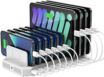 iPad Charging Station, Unitek 96W 10-Port USB Charging Dock Hub with Quick Charge 3.0, Charging Stand Compatible Multiple Device, Charging 8 iPads Simultaneously