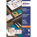 Avery C32011-25 - Business Cards Single Sided Matt C32011-25 (250 Cards)