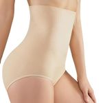 SIMIYA High Waisted Tummy Control Shapewear Thong Body Shaper for Women Slimming Underwear Panties Waist Trainer Slimmers Nude