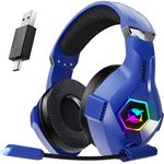 Ozeino ZW1S Wireless Gaming Headset with Microphone, Lossless 2.4GHz, USB & Type-C Transmitter, 35h Battery Life, 5.3 Bluetooth Headphone for Ps5, Ps4, PC, Phone