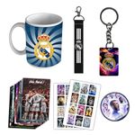 woopme Real Combo Kit For Boys Girls Madrid Fans | Football Lovers | Combo Gift Kit (6 Products : Mug, 9 Mini Posters, Keychain, Lanyard, Badge, stickers)