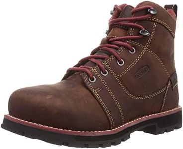 KEEN Utility Women's Seattle 6” Alloy Toe Waterproof Work Boots, Gingerbread/Black, 5.5 Wide