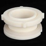 Bulkhead Tank Fitting, ABS Bulkhead Fitting Easy to Install Bulkhead Tank Fitting Adapter High Accuracy for Household for 2inch Tank Fitting Adapter for Farm
