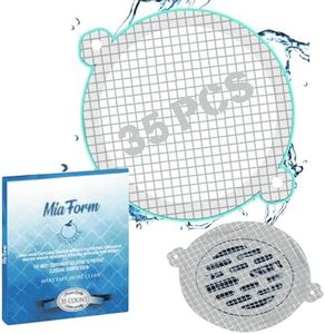 Hair Catcher Shower Drain Disposable Mesh Stickers, 35 Pack