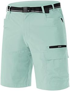 TACVASEN Mens Shorts 10" Dress Golf Outdoor Lightweight Quick Dry Summer Casual Fishing Travel Shorts with Zipper Pockets Lake Blue 34