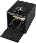 TIGERKING Biometric Gun Safe for Pistols, Quick Access Pistol Safe With Fingerprint/Keypad/Key Access, Handgun Safe for Nightstand/Car/Home