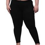 PandaWears Ankle Fit Leggings - Stretch Fit (5XL, Black)