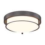 Cargifak 12 inch Flush Mount Ceiling Light, 2-Light Close to Ceiling Light Fixtures with Oil Rubbed Bronze Finish for Bathroom Bedroom Kitchen Hallway, 4822-ORB