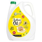 Nutriorg Certified Organic Cold Pressed Sunflower Oil 5Ltr | Slow-Cooked Wooden Pressed | Rich in Omega-6 & Vitamin E | Preservative & Gluten-Free | Natural Cooking Oil for Heart Health & Immunity | Ideal for Frying, Baking & Everyday Cooking