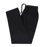 P-H Chef Trouser Elasticated Waist Pull Cord with 3 Pockets XS to 7XL Premium Quality (UK, Waist & Inseam, XL, 31, Black)