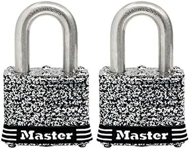 Master Lock 3SST Stainless Steel Outdoor Padlock with Key, 2 Pack Keyed-Alike