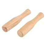 Wood Pestle, 2PCS Wooden Pestle Food Grinder Bar Hardwood Spice Grinding Stick for Home Kitchen Bartender Tool