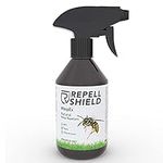 RepellShield® Wasp Repellent Spray and Wasp Nest Spray - 250ml - Wasp Deterrent Outdoor, Spray to Get Rid of Wasp Nest, Peppermint Oil Wasp Repellent - Made in Germany - Wasp Deterrents That Work