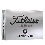 Titleist Unisex's Pro V1x Left Dash Golf Ball, White, One Size