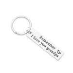 Grandpa Keychain Birthday Gifts for Grandfather from Granddaughter Grandson Father's Day Gift Christmas Wedding for Grandparents Men Him Promoted to Granddad Key Ring from Grandkids Grandchildren,