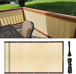 Abrotain Fence Privacy Screen Balcony Deck Fencing Cover 3'3"x9'9" 80% Shade Fabric Sun Shade Cloth Decorative Fence Covering Net Mesh Shield with Grommet for Outdoor Garden Backyard Porch Patio Yard