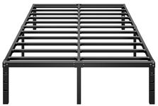 HLIPHA Metal Platform Bed Frame 18 Inch Tall Bed No Box Spring Needed,King Size Bed with Heavy Duty Strong Support Slats,Easy to Assemble,Black